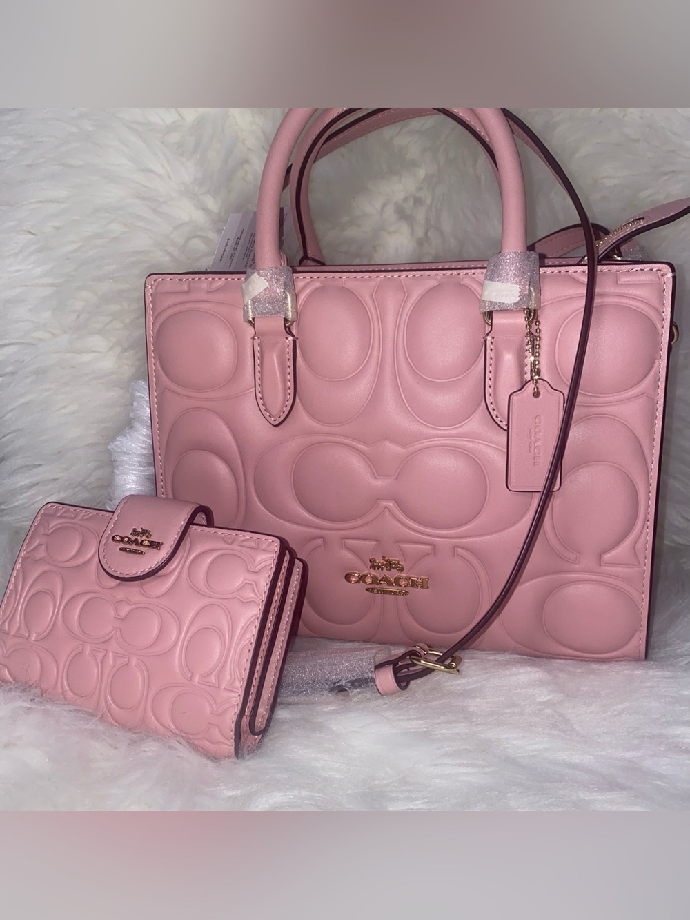 Coach leather purse and wallet set Signature New